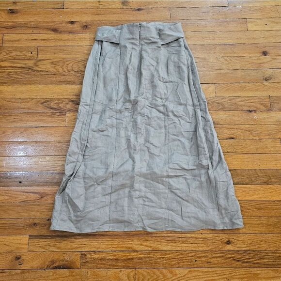 Mango Maxi Skirt Women's Beige Size 4 - Picture 3 of 7